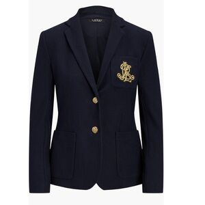 Ralph Lauren Navy Blazer with Gold Logo